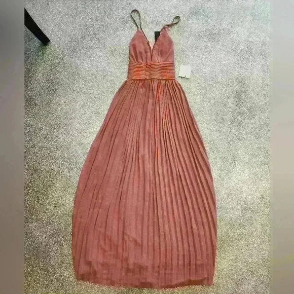 LULU'S Depths of My Love Rusty Rose Maxi Dress size x small - Picture 8 of 10